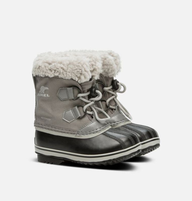 Kids Snow Boots Grey/Black - Sorel Childrens Yoot Pac™ Nylon - 308-JGLDQH